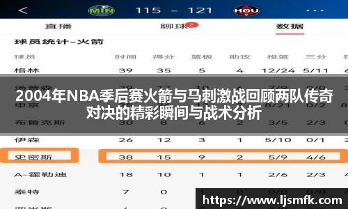 2004年NBA季后赛火箭与马刺激战回顾两队传奇对决的精彩瞬间与战术分析